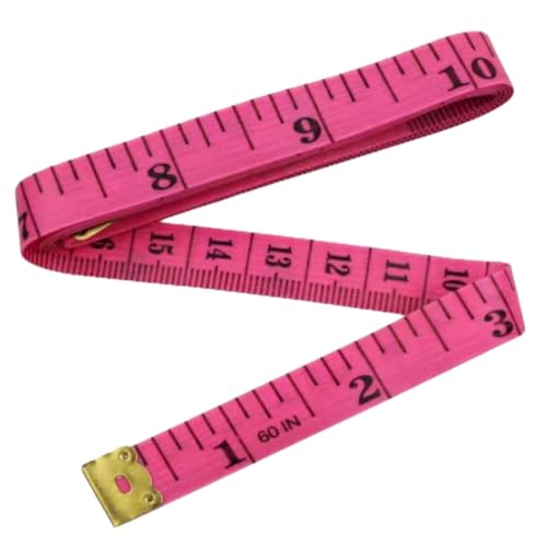 Körpermaßband, 150 cm Lineal for den menschlichen Körper, 1,3 cm breites Nähbandmaß, Zentimeterskala, 1 Stück(Rose red) von OAOAO