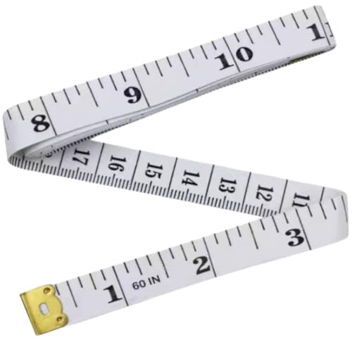 Körpermaßband, 150 cm Lineal for den menschlichen Körper, 1,3 cm breites Nähbandmaß, Zentimeterskala, 1 Stück(White) von OAOAO