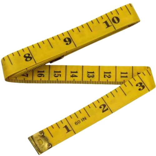 Körpermaßband, 150 cm Lineal for den menschlichen Körper, 1,3 cm breites Nähbandmaß, Zentimeterskala, 1 Stück(Yellow) von OAOAO