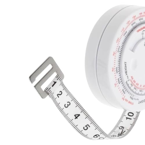 Maßband for den Body-Mass-Index, einziehbarer Rechner, 150 cm, Körpermesswerkzeug, 1 Stück von OAOAO
