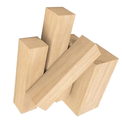 Premium Lindenholz-Schnitzblock-Set, 10 x 5 cm, 10 x 2,5 cm Holzstäbe, 5 Stück, Hobby-Bastelbedarf for Erwachsene Premium Lindenholz-Schnitzblock-Set, 10 x 5 cm, 10 x 2,5 cm Holzstäbe, 5 Stück, Hobby-Bastelbedarf for Erwachsene von OAOAO