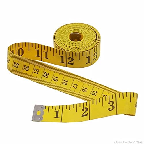 Weiches Maßband, metrisch/imperial, 3 Meter/120 Zoll, gelbes Schneiderband, 1 Stück von OAOAO