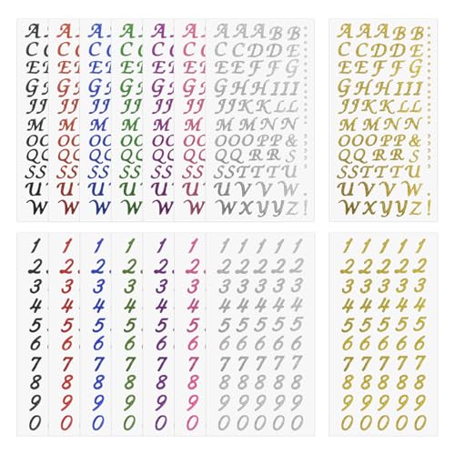 OAOSDH 16 Alphanumerische Aufkleber, Kreative Neuheit, Glitzernde Selbstverträglichkeit, DIY-Bastelkartendekoration, Lustige Sammelalbum-Aufkleber. OAOSDH 16 Alphanumerische Aufkleber, Kreative Neuheit, Glitzernde Selbstverträglichkeit, DIY-Bastelkartendekoration, Lustige Sammelalbum-Aufkleber. von OAOSDH
