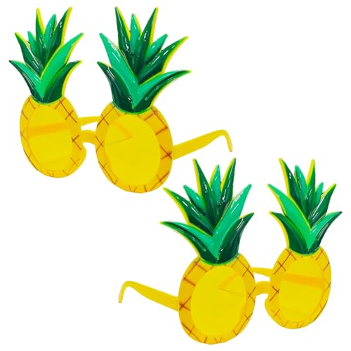OAOSDH 2 Stücke Ananasgläser, Kreative Lustige Fruchtbrillen, Lustige Romanströme, Hawaiianische Karnevalspartydekoration. von OAOSDH