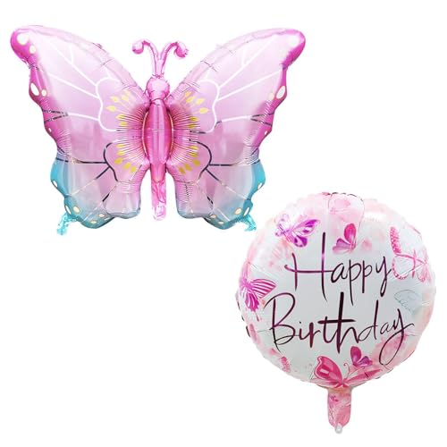 OAOSDH 2 Stücke Für Geburtstagsballons, Schmetterlingsballons, Mädchenballons, Geburtstagsfeierdekorationen, Kinderballons, Kreative Luftballons. OAOSDH 2 Stücke Für Geburtstagsballons, Schmetterlingsballons, Mädchenballons, Geburtstagsfeierdekorationen, Kinderballons, Kreative Luftballons. von OAOSDH