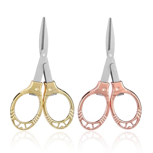 OAOSDH 2 Stücke Klappschere, Tragbare Schere, Schere Aus Edelstahl, Handgefertigtes Zubehör, Multifunktionsschere. OAOSDH 2 Stücke Klappschere, Tragbare Schere, Schere Aus Edelstahl, Handgefertigtes Zubehör, Multifunktionsschere. von OAOSDH
