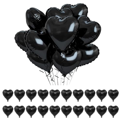 OAOSDH 20 Stücke Schwarzer Liebesballons, Modische Und Personalisierte Luftballons, Einfache Luftballons, Dekorative Luftballons, Herzförmige Aluminium-Filmballons. OAOSDH 20 Stücke Schwarzer Liebesballons, Modische Und Personalisierte Luftballons, Einfache Luftballons, Dekorative Luftballons, Herzförmige Aluminium-Filmballons. von OAOSDH