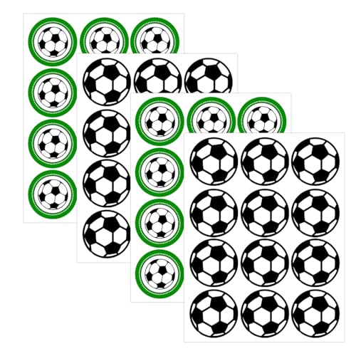 OAOSDH 4 Blätter Mit Fußballaufklebern, Geschenkdekoration, Etikettaufkleber, Runden Verschlussaufkleber, Partyaufkleber Mit Fußball. OAOSDH 4 Blätter Mit Fußballaufklebern, Geschenkdekoration, Etikettaufkleber, Runden Verschlussaufkleber, Partyaufkleber Mit Fußball. von OAOSDH