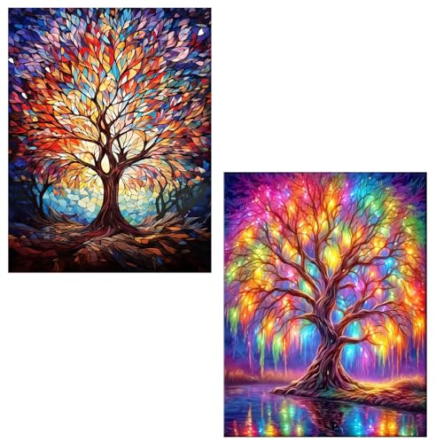 2 Stück Baum Malen Nach Zahlen Erwachsene ,Magie Paint by Numbers ,Kreativ Set ,Diy Malpinsel Malen Bastelset , Cheerful Painting,Ölmalerei Kunst Handwerk Bilder für Wanddekoration, 40x50cm. (Baum2) 2 Stück Baum Malen Nach Zahlen Erwachsene ,Magie Paint by Numbers ,Kreativ Set ,Diy Malpinsel Malen Bastelset , Cheerful Painting,Ölmalerei Kunst Handwerk Bilder für Wanddekoration, 40x50cm. (Baum2) von OAREN