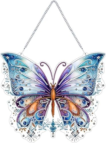 OAREN Hanging Vogel Diamond Painting,Diamond Painting Anhänger,Vogel Deko Diamant Painting,Frühling Hängedeko,Für Wand Und Eingang Dekoration (blumen) von OAREN