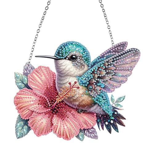 OAREN Hanging Vogel Diamond Painting,Diamond Painting Anhänger,Vogel Deko Diamant Painting,Frühling Hängedeko,Für Wand Und Eingang Dekoration (vogel) von OAREN