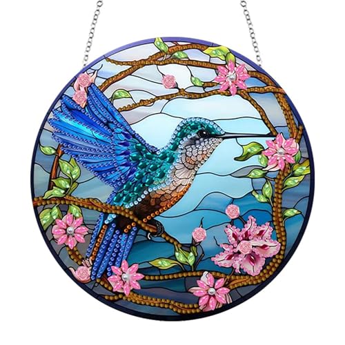 OAREN Hanging Vogel Diamond Painting,Diamond Painting Anhänger,Vogel Deko Diamant Painting,Frühling Hängedeko,Für Wand Und Eingang Dekoration (vogel4) von OAREN