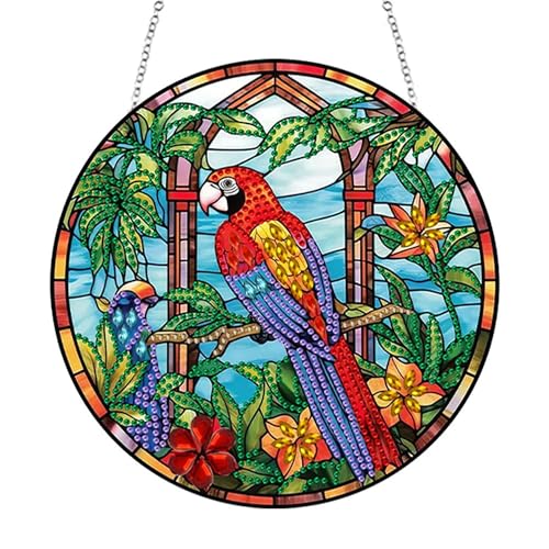 OAREN Hanging Vogel Diamond Painting,Diamond Painting Anhänger,Vogel Deko Diamant Painting,Frühling Hängedeko,Für Wand Und Eingang Dekoration (vogel7) von OAREN