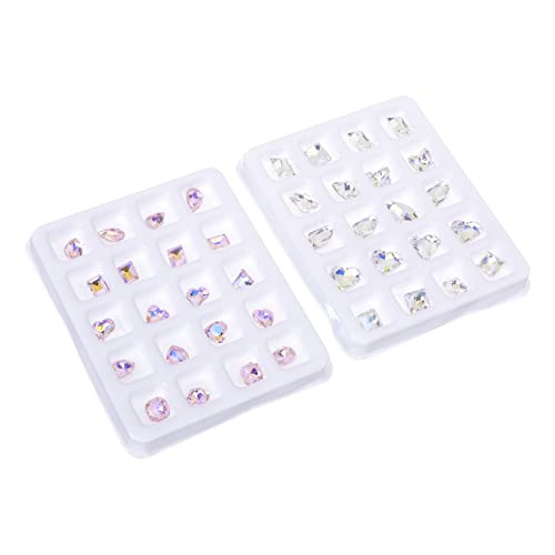 1 Satz Teiliges Glänzende Flachrücken Strasssteine Für Nagelkunst Dekoration Für Diy Nail Art Und Maniküre Für Designs Und Bastelprojekte 40 Stück von OATIPHO