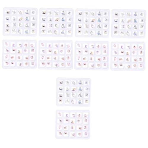 5 Sätze Glitzernde Nail Art Strasssteine Flachrückige Dekoration Für Nagelkunst Bastelprojekte Und Diy Designs Für Maniküre Und Projekte 40 Stück * 5 von OATIPHO