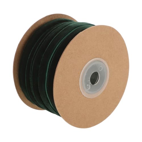 OATIPHO 1 Rolle Samtgewebe Weihnachtsdekorationsband Samtbänder Gegenwärtig Seidensamtband dünn Bänder DIY Geschenkband Verpackungsband Paketband Verpackungsvorräte Partyband Dunkelgrün von OATIPHO