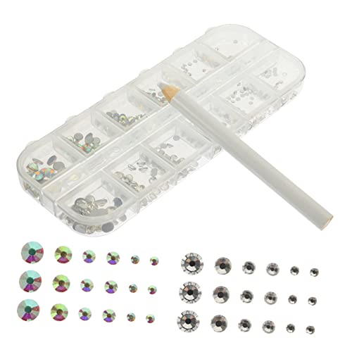 OATIPHO 1 Satz Flatboden -diamantnagelschmuck Nägel Maniküre Strasssteine Polieren Nagel Edelsteine Nail Strass-kit Charms Für Nagelzubehör Kunst Nailart-strasssteine Glas von OATIPHO
