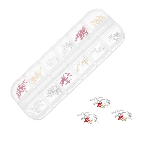 OATIPHO 1 Schachtel Nagelkunstschmuck Schlange süße Nagelanhänger Nagelkunstzubehör Tier Nagel Charms Schlangen-Nagel-Charme Nagelschmuck Kunststoff von OATIPHO