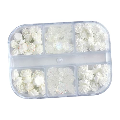 OATIPHO 1 Schachtel Nail Art Dekorationen für Nägel Weiße Camellia Blütencharms aus Harz für Diy Nageldesigns und Salon Nägel Glänzende Perlen und Kombinationen für Zauberhafte Looks OATIPHO 1 Schachtel Nail Art Dekorationen für Nägel Weiße Camellia Blütencharms aus Harz für Diy Nageldesigns und Salon Nägel Glänzende Perlen und Kombinationen für Zauberhafte Looks von OATIPHO