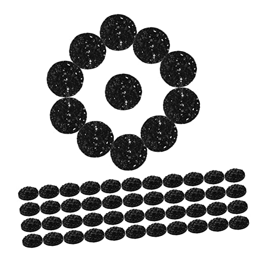OATIPHO 100 Stück Flat Bottom Diamond Jewelry Accessoires Flatrücken -Strass Strasssteine ​​nähen Glänzend Rosa Flatback -Strasssteine Jelly Strassstones Flatback Strassknöpfe Harz Schwarz von OATIPHO