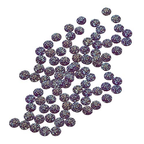 OATIPHO 100 Stück Flatboden -diamantschmuck Glänzend Handwerk Verzierungen Strass Zubehör Blaue Strasssteine Craft Strass Flatback Strassverzierungen Flatback Strassornamente Harz Violett von OATIPHO