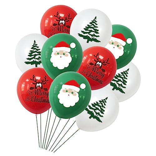 OATIPHO 10st Weihnachtsballons Weihnachtsbaumballons Weihnachtsfeierballons Weihnachtliche Hängende Ballonverzierung Winterballons Masse Neujahrsballons Schüttgut Geschenk Kind von OATIPHO