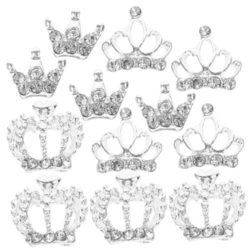 OATIPHO 12 Stück Nagelkunst Dekorationen Krone Strass Nagelstuds Schmuck für Maniküre für Feste und Kreative Diy Projekte von OATIPHO