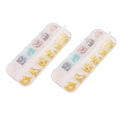 OATIPHO 2 Boxen Diy Nagelkunst Dekorationsset Fächer mit Schmuckelementen und Muscheln für Kreative Maniküren für zur Individuellen Gestaltung von Nägeln OATIPHO 2 Boxen Diy Nagelkunst Dekorationsset Fächer mit Schmuckelementen und Muscheln für Kreative Maniküren für zur Individuellen Gestaltung von Nägeln von OATIPHO