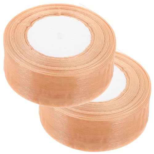 OATIPHO 2 Rollen Geschenkbox Verpackung Hair Accessoires Accessoires Tüllband grünes Band erste schneidbares Geschenkband gestaltetes Geschenkband farbiges Band Wickelband Nylon von OATIPHO