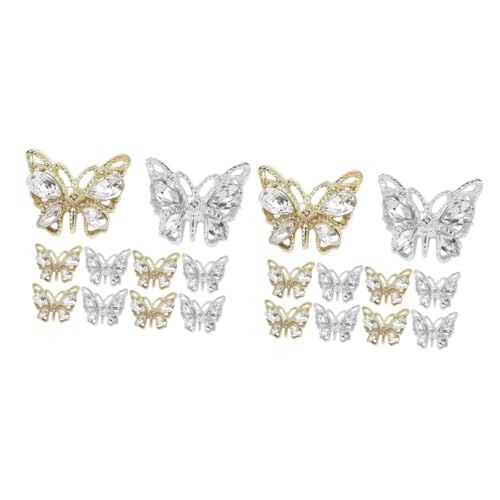 OATIPHO 2 Sätze Bohrer Für Nagelschmuck Reiz Nageldekorationen Für Nagelkunst Trendy Schmetterlingsanhänger Nageln Nagelkunst Schmetterling Charme Nagel Charms Legierung 10 Stück * 2 von OATIPHO