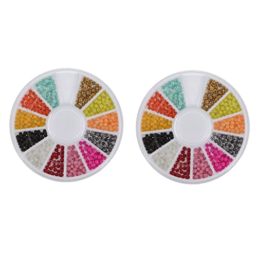 OATIPHO 2 Sätze Nagelperlen Nagel Pailletten Faux Caviar Perlen Mini Nagel Caviar Perlen Nagel Caviar Perlen Nagel Kunststoff 2Box*2 von OATIPHO
