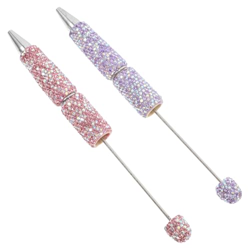 OATIPHO 2 Stück Diamant-Kugelschreiber bleistifte Perlenstifte, Perlen Füllfederhalter aus Messing Rosa Stifte mit rosa Tinte Fette Stifte großer Stift Rostfreier Stahl OATIPHO 2 Stück Diamant-Kugelschreiber bleistifte Perlenstifte, Perlen Füllfederhalter aus Messing Rosa Stifte mit rosa Tinte Fette Stifte großer Stift Rostfreier Stahl von OATIPHO