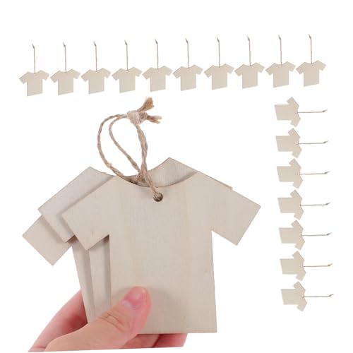 OATIPHO 20Stücke Unbehandelte Holzanhänger T Shirt Förmige Etiketten mit Löchern und Schnur für DIY Beschriftungen Hochzeitsdeko Geschenkanhänger und Kreative Verpackungen OATIPHO 20Stücke Unbehandelte Holzanhänger T Shirt Förmige Etiketten mit Löchern und Schnur für DIY Beschriftungen Hochzeitsdeko Geschenkanhänger und Kreative Verpackungen von OATIPHO