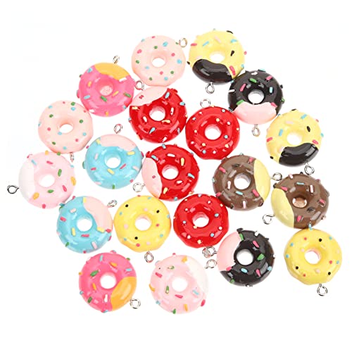 OATIPHO 20st Schlüsselanhänger Mini-essen Süßigkeiten-dekor Partygeschenke Für Teenager Donut-partygeschenke Miniaturen Miniatur-puppenhauszubehör Winzige Donuts Harz Schlüsselbund Mädchen von OATIPHO