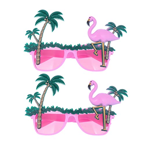 OATIPHO 2st Hawaiianische Party-sonnenbrille Lustige Brille Tropische Party Sonnenbrille Luau Partybrille Flamingo-party-brille Cosplay-brille Make-up-brille Partybrillen Baum Foto Bilden von OATIPHO