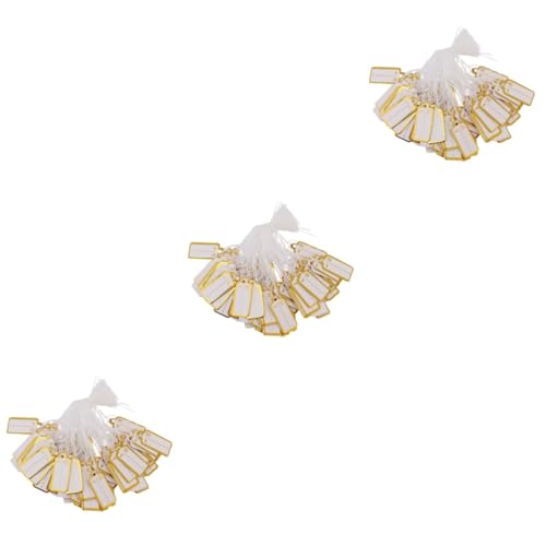 OATIPHO 3 Sätze Handgeschriebene Papier Preisetiketten Für Schmuck Hängende Preisschilder Mit Schnur Für Supermärkte Und Einzelhandel 500 Stück * 3 von OATIPHO