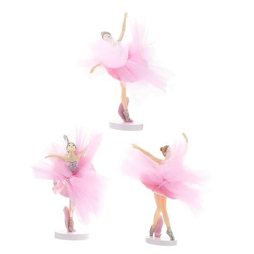 OATIPHO 3 Sätze Kuchendekoration Miniaturpuppen Ballerina-Statue Spielzeug für Mädchen Mädchenspielzeug Party-Kuchen-Dekor Mädchen-Kuchen-Ornament Nachtisch Geschenk Requisiten Baby Plugin von OATIPHO