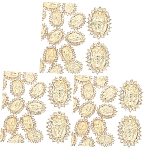 OATIPHO 3 Sätze Schmuck Mit Nageldiamanten Nagelspitzen Nagel Charms Reiz Nagel Strass Zubehör Manikürezubehör Aufkleber Nägel Dekorationen Nagelzauber Legierung Golden 20 Stück * 3 von OATIPHO