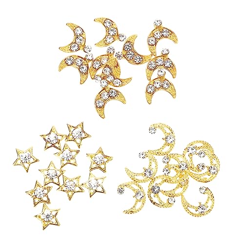 OATIPHO 30 Stück Metall Nagel Charms Mond und Stern Nail Art Zubehör Diy Nageldekoration für Kreative Nailart Designs Leicht und Elegant für Zuhause OATIPHO 30 Stück Metall Nagel Charms Mond und Stern Nail Art Zubehör Diy Nageldekoration für Kreative Nailart Designs Leicht und Elegant für Zuhause von OATIPHO