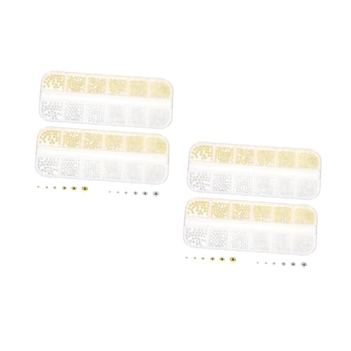 OATIPHO 4 Boxen Fächer Box Metalldeko Nagelkunst Perlen Gold Silber Mix Mikrokaviar Stahlkugeln in Verschiedenen Vielseitige DIY Nail Art Accessoires für Maniküre und Schmuckgestaltung OATIPHO 4 Boxen Fächer Box Metalldeko Nagelkunst Perlen Gold Silber Mix Mikrokaviar Stahlkugeln in Verschiedenen Vielseitige DIY Nail Art Accessoires für Maniküre und Schmuckgestaltung von OATIPHO