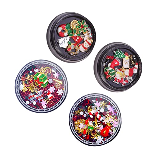 OATIPHO 4 Boxen Weihnachts Nail Art Charms Schneeflocken Santa Claus Schneemann Maniküre Dekorationen Nail Art Charms für Diy Nageldesigns Geschenkidee OATIPHO 4 Boxen Weihnachts Nail Art Charms Schneeflocken Santa Claus Schneemann Maniküre Dekorationen Nail Art Charms für Diy Nageldesigns Geschenkidee von OATIPHO