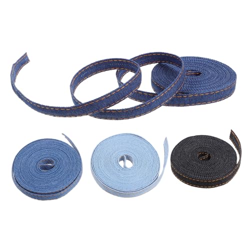 OATIPHO 4 Rollen Denim-Gurtband Handarbeit für Marine dünn Blau Bogen machen Band Herstellung rustikal Basteln kleidung DIY band Band nähen Jeansbänder Jeansstoff zum Nähen Jeansband OATIPHO 4 Rollen Denim-Gurtband Handarbeit für Marine dünn Blau Bogen machen Band Herstellung rustikal Basteln kleidung DIY band Band nähen Jeansbänder Jeansstoff zum Nähen Jeansband von OATIPHO