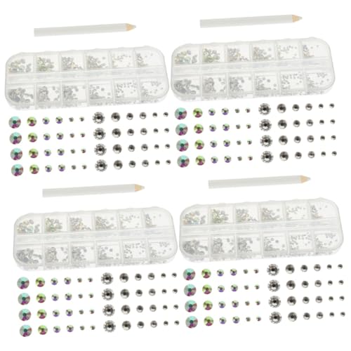 OATIPHO 4 Sätze Flatboden -Diamantnagelschmuck Charms für Nagelzubehör Nailart-Strasssteine Kunst Maniküre UV Strasssteine für Nägel Tragen von Nagel-Strasssteinen Glas OATIPHO 4 Sätze Flatboden -Diamantnagelschmuck Charms für Nagelzubehör Nailart-Strasssteine Kunst Maniküre UV Strasssteine für Nägel Tragen von Nagel-Strasssteinen Glas von OATIPHO