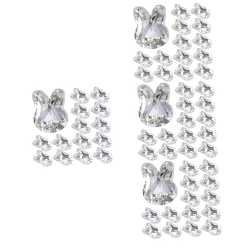 OATIPHO 4 Sätze Schmuck Mit Nageldiamanten Erwachsene Nagel Strass Kunst Maniküre-ornamente Hase Hallo Deko Charms Für Nageldesign Charms Nagel Süße Nagelanhänger Kristall 20 Stück * 4 von OATIPHO