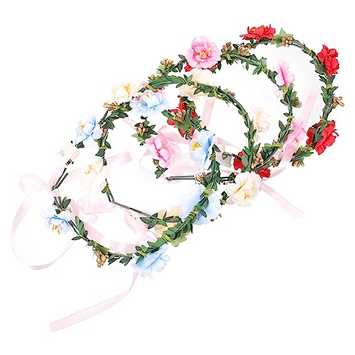 OATIPHO 4Stücke Lichter Blumenkrone Leuchtendes Stirnband für Erwachsene für Hochzeiten Geburtstagsfeiern und Festliche Anlässe Robuste Bequeme von OATIPHO