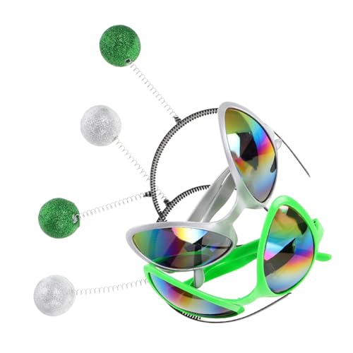 OATIPHO 4Stücke Teiliges Alien Brillen Stirnband für Halloween und Weihnachtsfeiern Spaßige Partyaccessoires mit Grünem und Silbernem Rahmen für Festivals OATIPHO 4Stücke Teiliges Alien Brillen Stirnband für Halloween und Weihnachtsfeiern Spaßige Partyaccessoires mit Grünem und Silbernem Rahmen für Festivals von OATIPHO