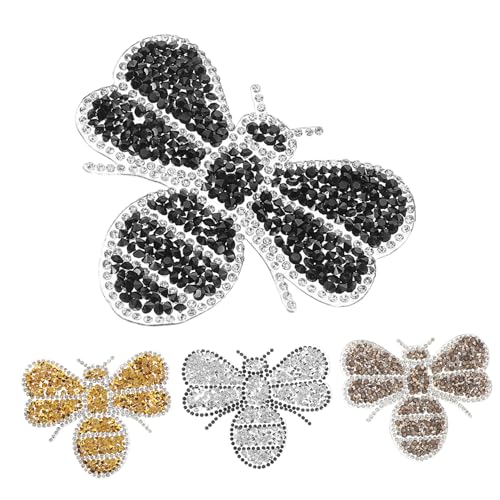 OATIPHO 4pcs Bienenstrasseisen Auf Flecken Stilvolle Und Glitzerflecken Für Kleidungsschuhe Und -beutel Leicht Zu Auftragen Mit Hitzekleber Ideal Für DIY OATIPHO 4pcs Bienenstrasseisen Auf Flecken Stilvolle Und Glitzerflecken Für Kleidungsschuhe Und -beutel Leicht Zu Auftragen Mit Hitzekleber Ideal Für DIY von OATIPHO