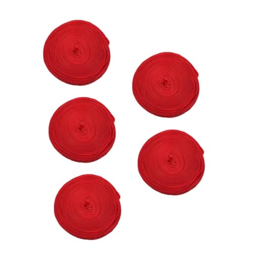 OATIPHO 5 Rollen Einseitiges Rotes Geschenkband aus Weichem Polyester Samtige Geschenkverpackungsschleife Multifunktionales DIY Bastelband für Geschenkanhänger und Partydekoration von OATIPHO