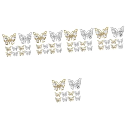 OATIPHO 5 Sätze Bohrer Für Nagelschmuck Nagelkunstzubehör Charme Trendy Reiz Nagelanhänger Süß Nagelkunst Schmetterling Nagel Charms Nageldekorationen Für Nagelkunst Legierung 10 Stück * 5 von OATIPHO