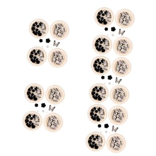 OATIPHO 5 Sätze Schwarze Kamelien Strasssteine Nagel Charms Strasssteine ​​Für Nägel Schwarze Strasssteine Nagel Strasssteine Nagel Strass Charms Edelsteine ​​Für Nägel 4Boxen*5 von OATIPHO